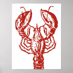 Póster Lobster Art, King of Seafood Gifts