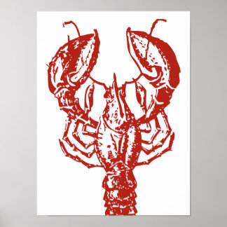 Póster Lobster Art, King of Seafood Gifts
