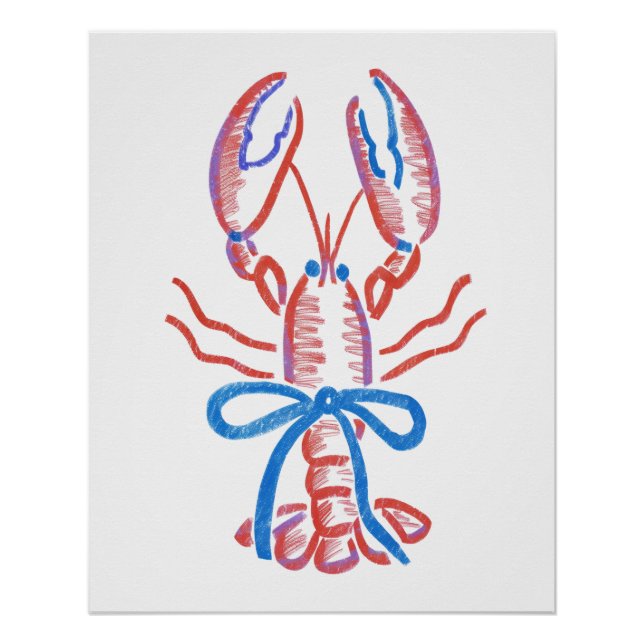 Póster Lobster estético de moda (Anverso)