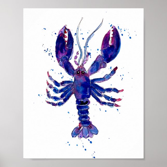 Póster Lobster morado (Frente)