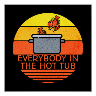Póster Lobster Retro Sunset, Tubería Caliente