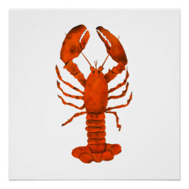 Póster Lobster Rojo
