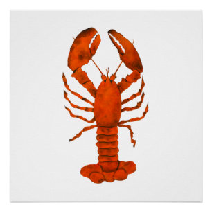 Póster Lobster Rojo
