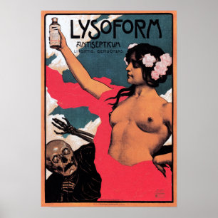 Póster LOCALIZACIÓN ANTISÉPTICA DE LYSOFORM Medicina Vint