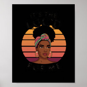 Póster Loc'd Hair Black Queen Afro Woman Melanin Chica Ar