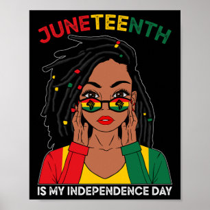 Póster Loc'd Hair Black Woman Junetdecis es mi independen