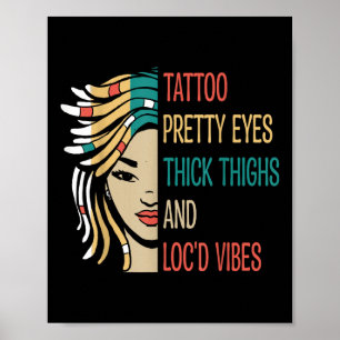 Póster Locd Tattoo Bonitos Ojos Lentes gruesos Locd Vibes