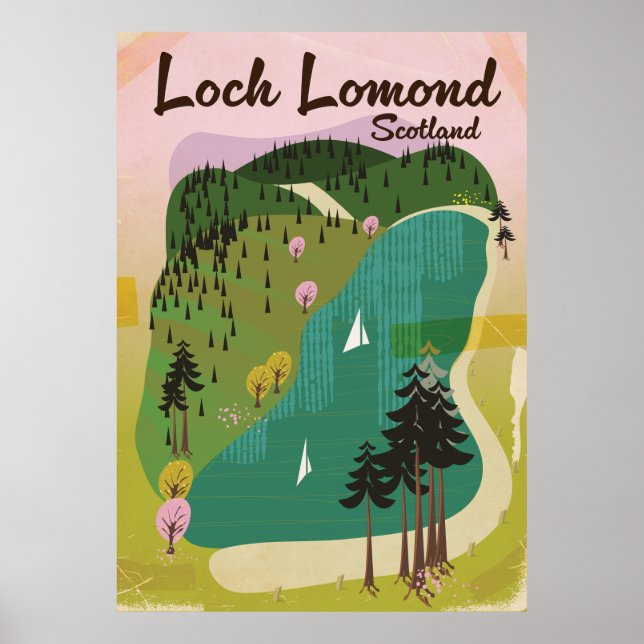 Póster Loch Lamond Escocia (Frente)