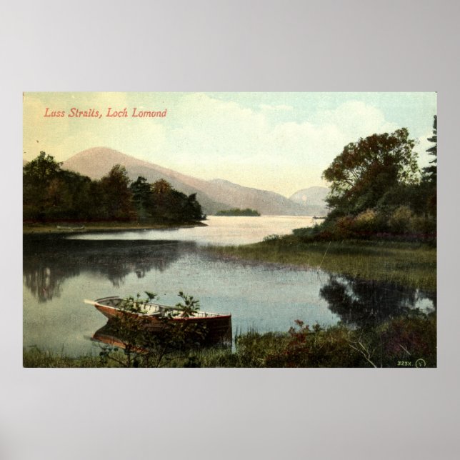 Póster Loch Lomond, Escocia, Luss Straits 1915 (Frente)