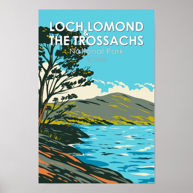 Póster Loch Lomond y el Parque Nacional de los Trossachs (Frente)