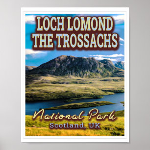 Póster LOCH LOMOND y el PARQUE NACIONAL TROSSACHS - Reino