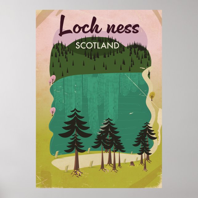 Póster Loch Ness Escocia (Frente)
