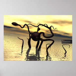 Póster ¡Loch Ness Monster! (monstruo del agua)