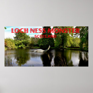 Póster loch ness monstruo scotland