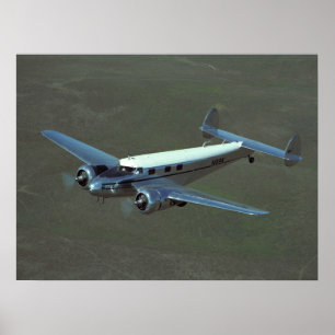 Póster Lockheed, 12A Electra, aviación 1938_Classic