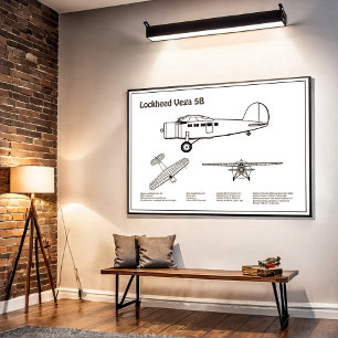 Póster Lockheed Vega 5B - Planes de avión BD