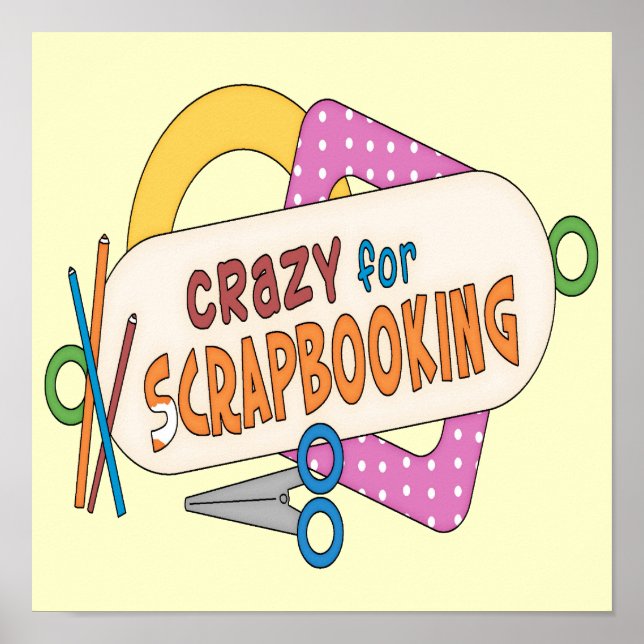 Póster Loco Por La Scrapbooking (Frente)