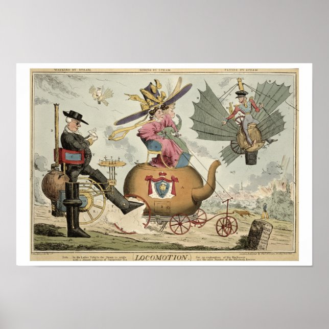 Póster Locomoción - Caminar en vapor, en vapor, Fl (Frente)