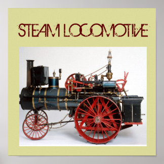 PÓSTER LOCOMOTIVO DE VAPOR VINTAGE