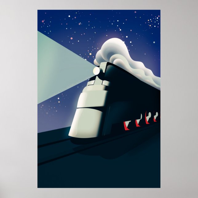 Póster Locomotora Art Deco (Frente)