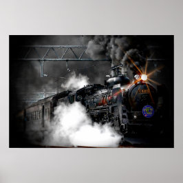 Póster Locomotora de trenes de vapor