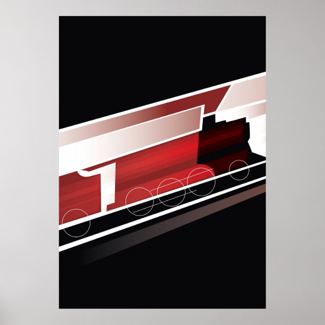 Póster Locomotora de vapor (Frente)