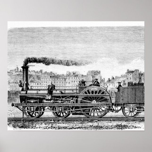 Póster Locomotora de vapor