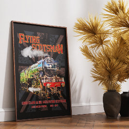 Póster Locomotora de vapor Flying Scotsman inglesa