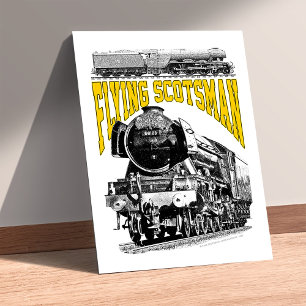 Póster Locomotora de vapor Flying Scotsman. Tren LNER 192