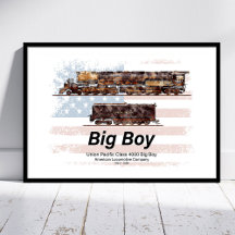 Locomotora de vapor vintage Big Boy Americana