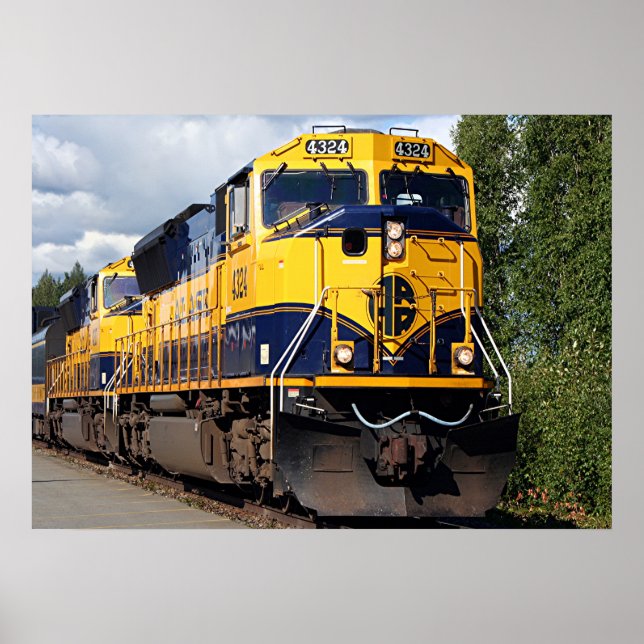 Póster Locomotora del ferrocarril de Alaska (Frente)