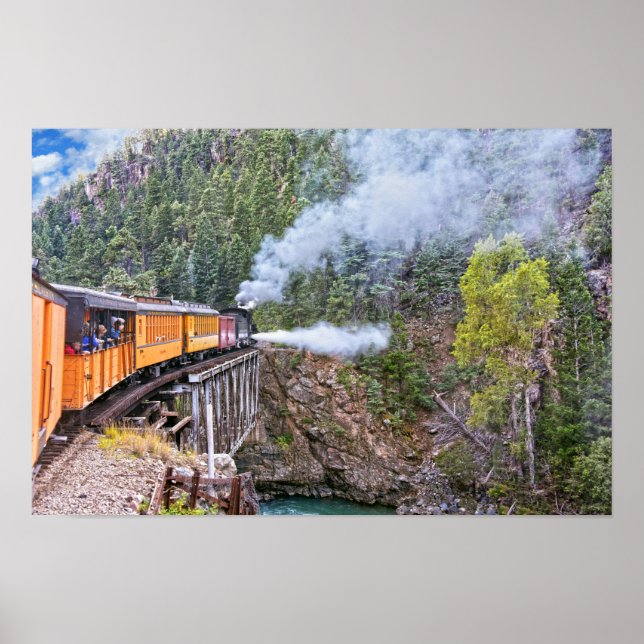 Póster Locomotora del ferrocarril Durango y Silverton Blo (Frente)