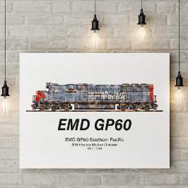 Póster Locomotora diésel EMD GP60 de Southern Pacific