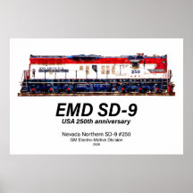 Locomotora EMD SD-9 USA 250 Aniversario Heritage