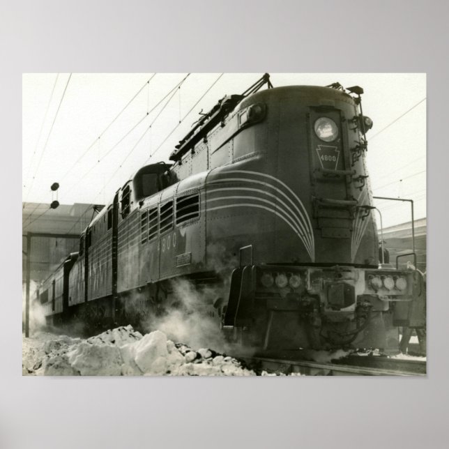 Póster Locomotora Ferroviaria de Pennsylvania GG-1 #4800 (Frente)