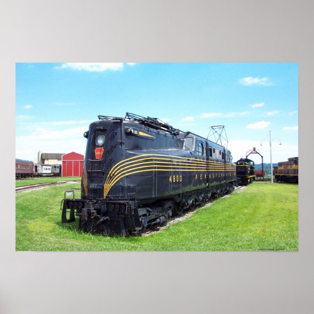 Póster Locomotora Ferroviaria de Pennsylvania GG-1 #4800 (Frente)