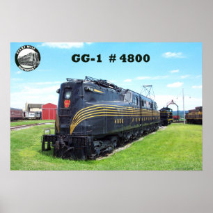 Póster Locomotora GG-1 #4800 -2- del ferrocarril de