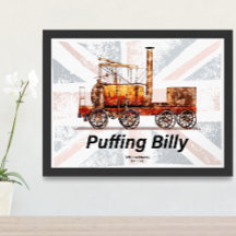 Locomotora inglesa del tren de vapor Puffing Billy