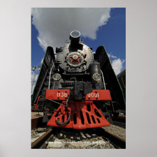 Póster Locomotora, locomotora soviética de vapor P36-0001