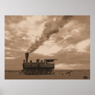 Póster Locomotora sin trackes
