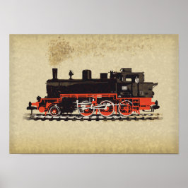 Póster Locomotora vintage