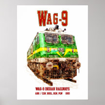 Locomotora WAG-9. Tren de carga de Indian Railways