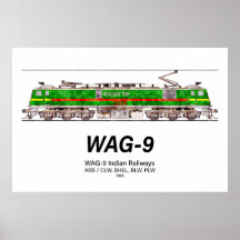 Locomotora WAG-9. Tren de mercancías de Indian Rai
