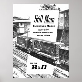 Póster Locomotoras Morse Diesel de Fairbanks 1957