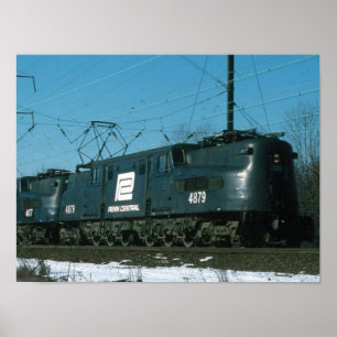 Póster Locomotoras Penn Central GG-1 en servicio