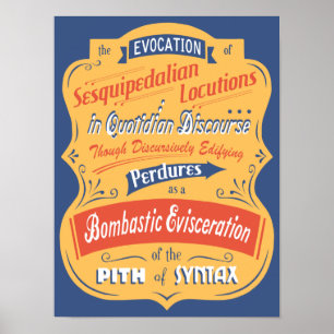 Póster Locuciones Sesquipedales
