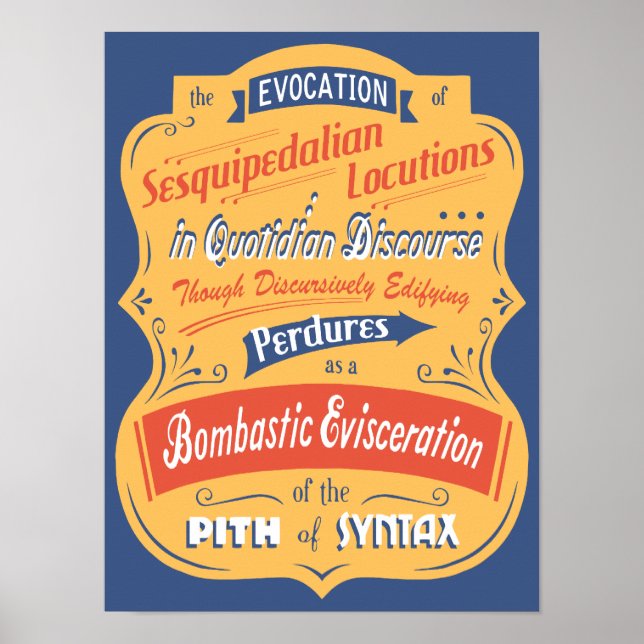 Póster Locuciones Sesquipedales (Frente)