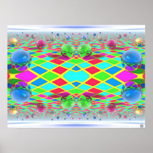 Póster Locura del color cerebral