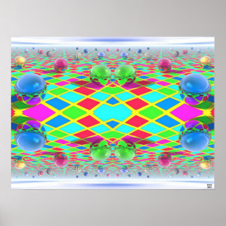 Póster Locura del color cerebral