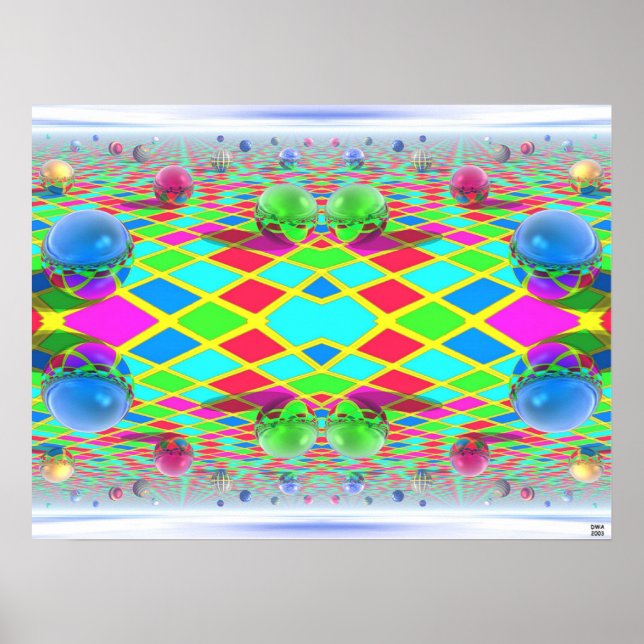 Póster Locura del color cerebral (Frente)